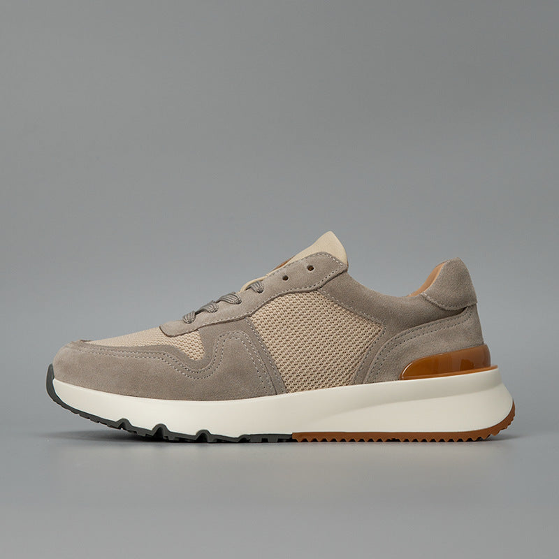 Men's Leather Retro Casual Shoes with Thick Sole