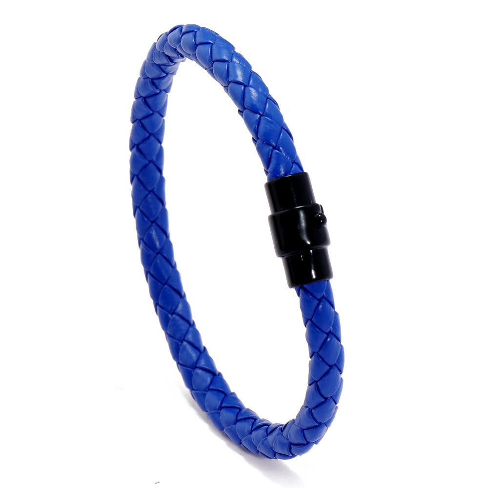 Men's Leather Rope Woven Bracelet
