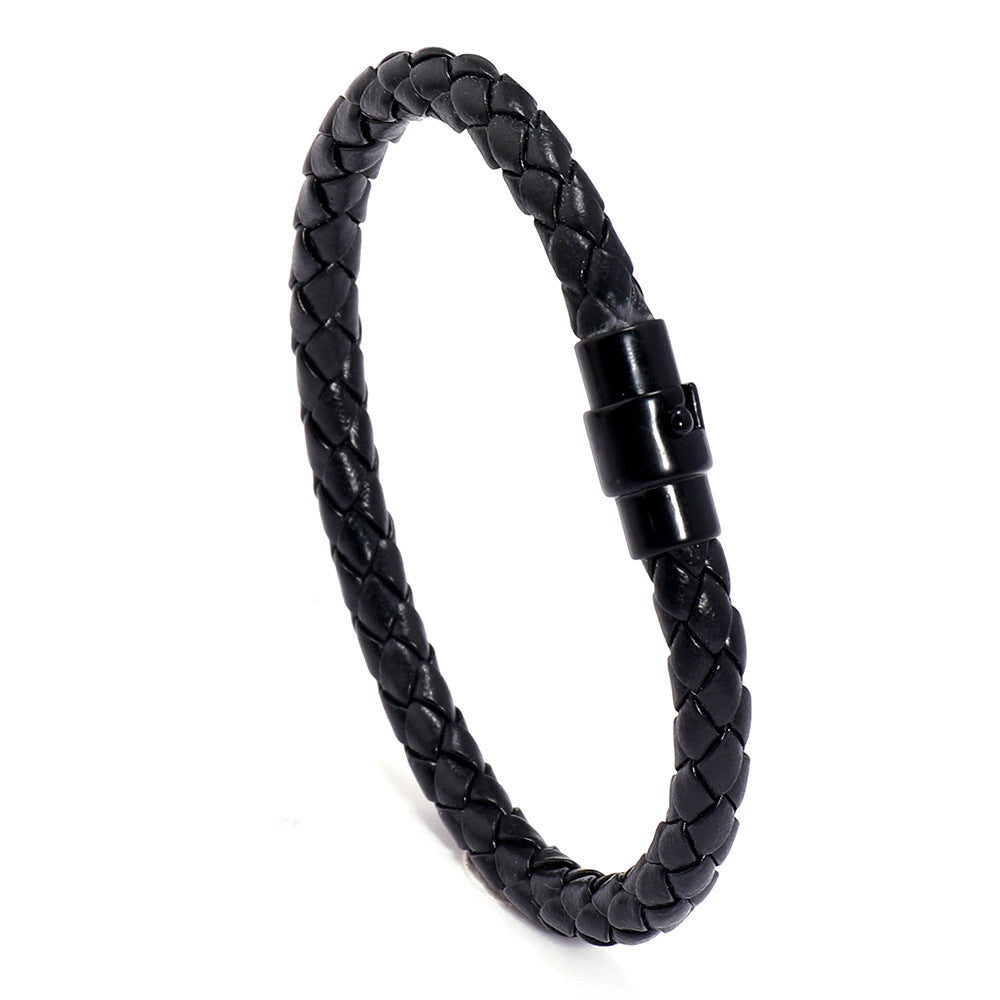 Men's Leather Rope Woven Bracelet