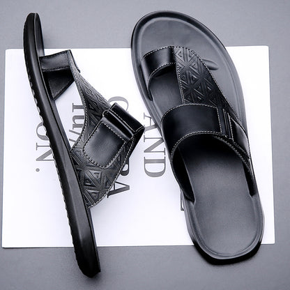 Men's Leather Sandals Open Toe Casual
