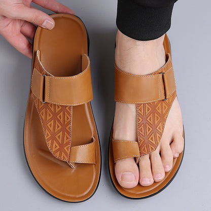 Men's Leather Sandals Open Toe Casual