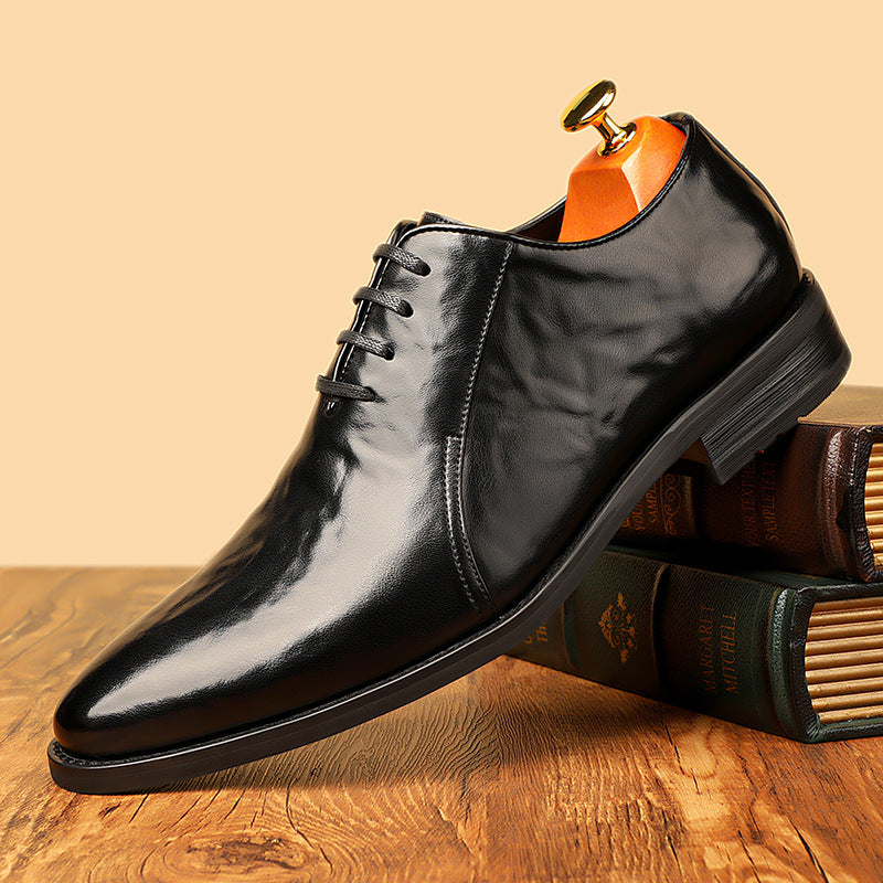 Men's Leather Shoes – Lace-Up Business-Casual Leather Shoes