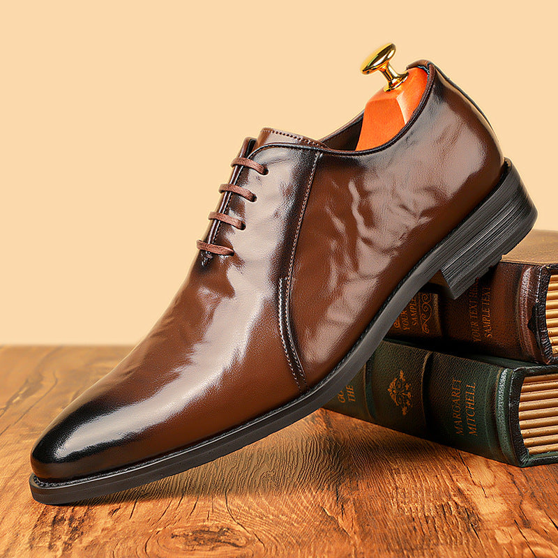 Men's Leather Shoes – Lace-Up Business-Casual Leather Shoes