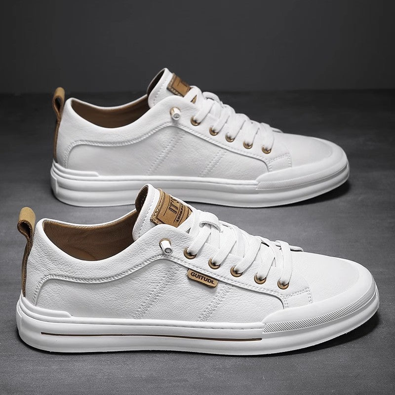 Men's Leather Slip-On Sneakers