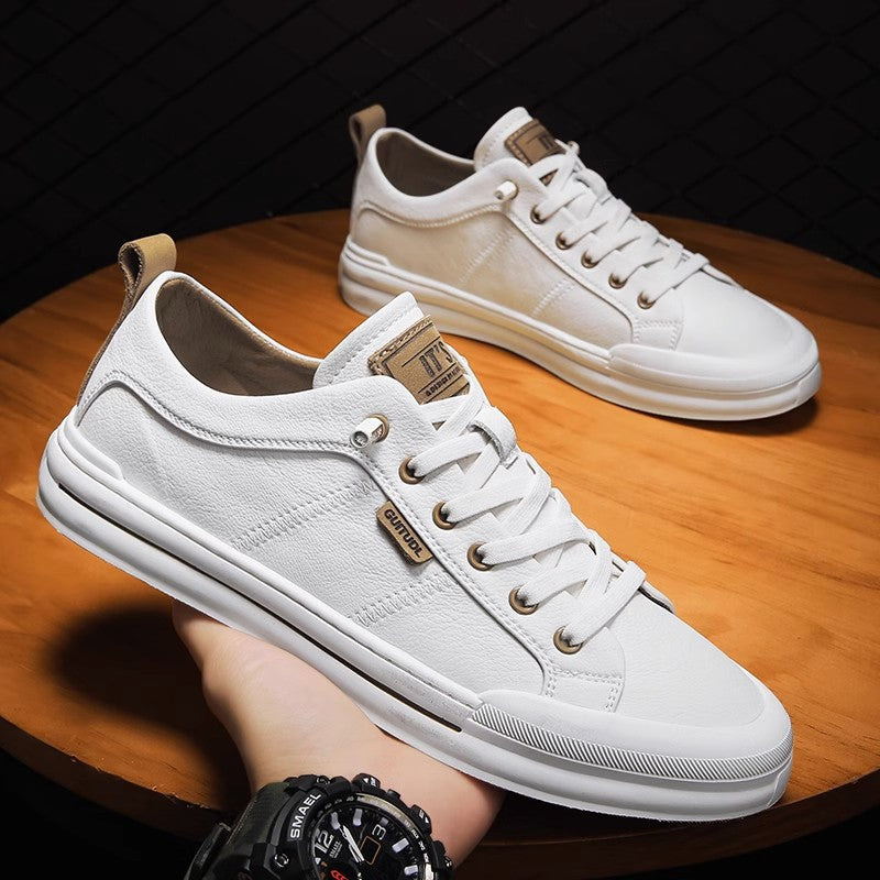 Men's Leather Slip-On Sneakers