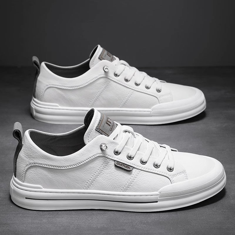 Men's Leather Slip-On Sneakers