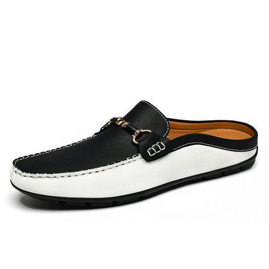 Men's leather slippers
