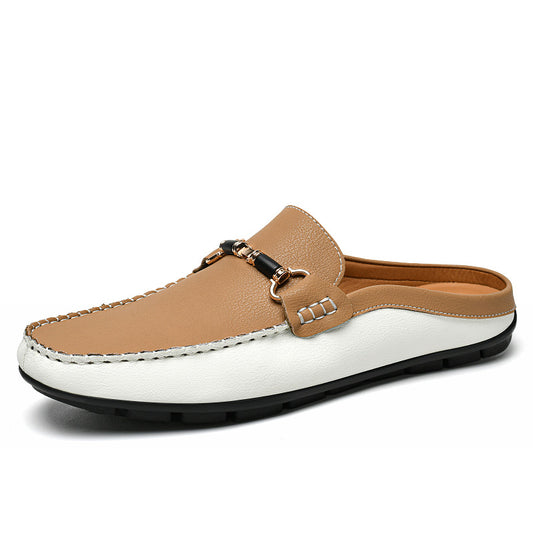 Men's leather slippers