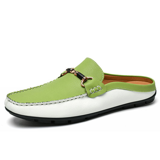 Men's leather slippers