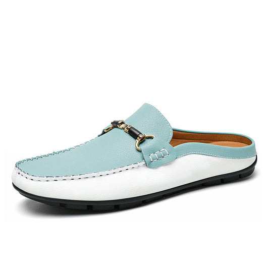 Men's leather slippers