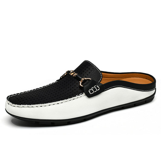 Men's leather slippers