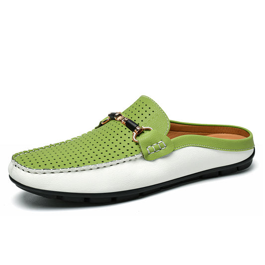 Men's leather slippers