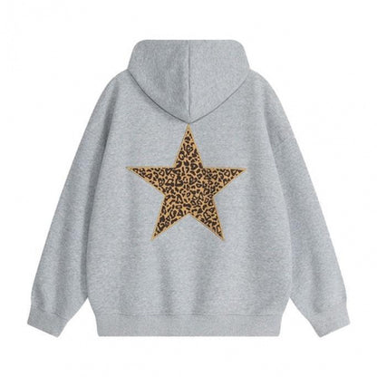 Men's Leopard Print Star Hoodie