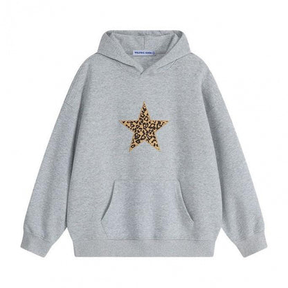 Men's Leopard Print Star Hoodie