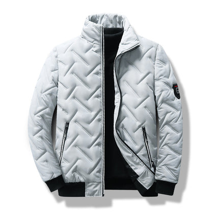 Men's Lightweight Cotton Jacket with Stand Collar