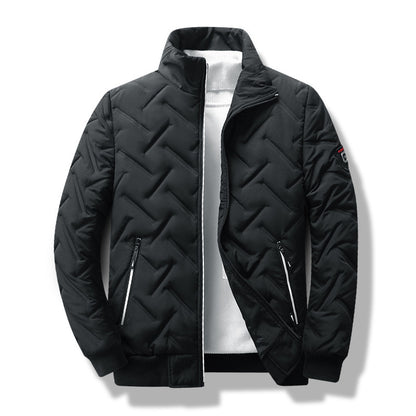 Men's Lightweight Cotton Jacket with Stand Collar