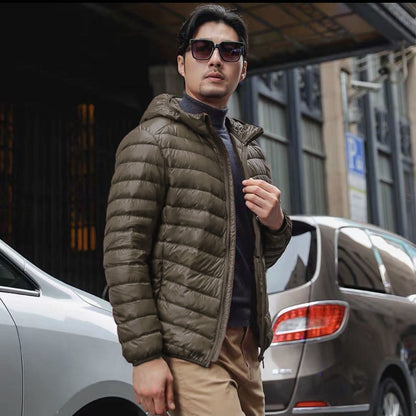 Men's Lightweight Hooded Down Jacket