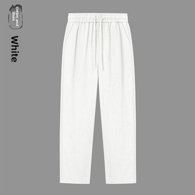 Men's Linen Blend Casual Trousers