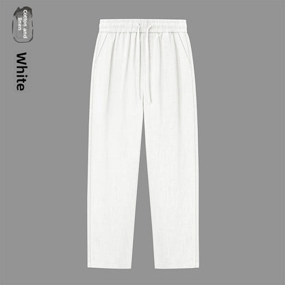 Men's Linen Blend Casual Trousers
