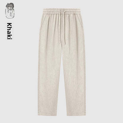 Men's Linen Blend Casual Trousers