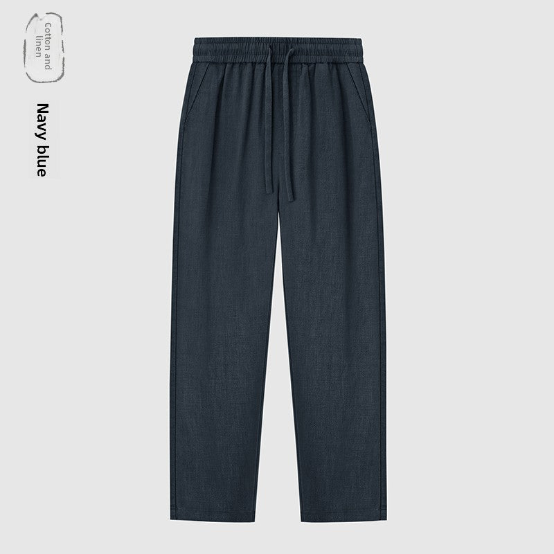 Men's Linen Blend Casual Trousers
