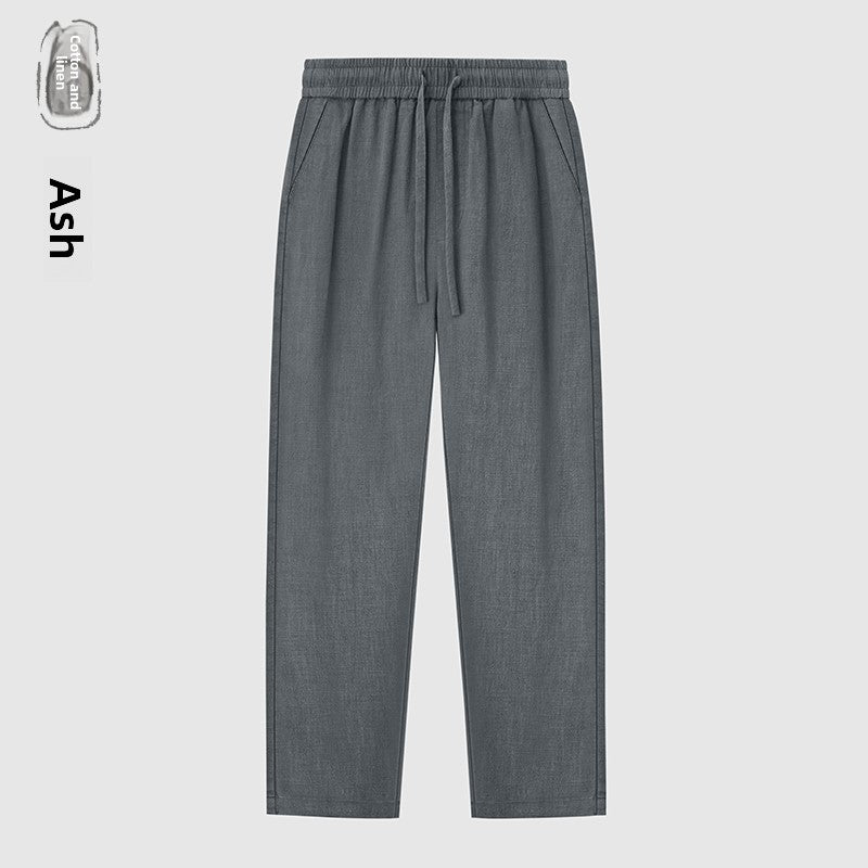 Men's Linen Blend Casual Trousers