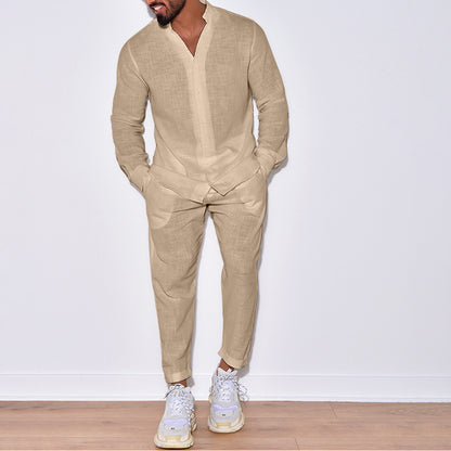 Men's Linen Casual Sportswear Set