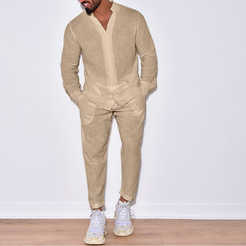 Men's Linen Casual Sportswear Set