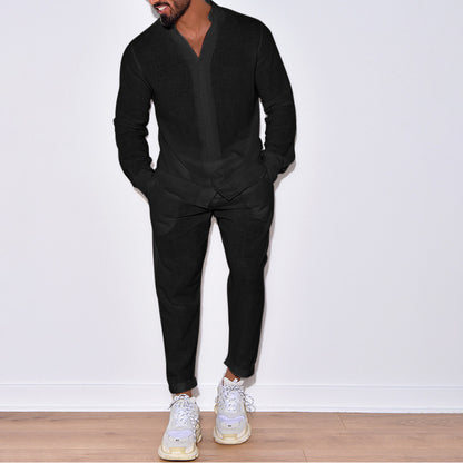 Men's Linen Casual Sportswear Set