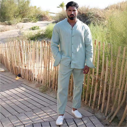 Men's Linen Casual Sportswear Set