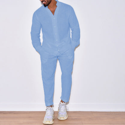 Men's Linen Casual Sportswear Set