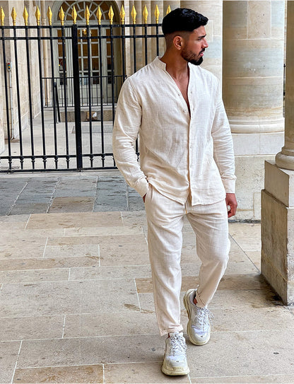 Men's Linen Casual Sportswear Set