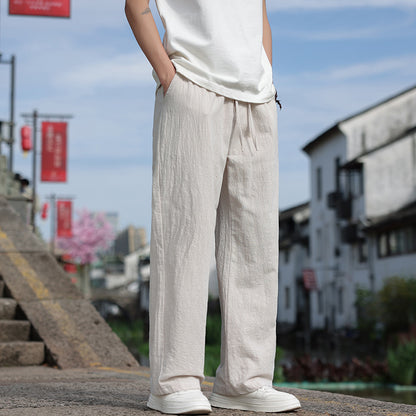 Men's Linen Casual Straight Pants