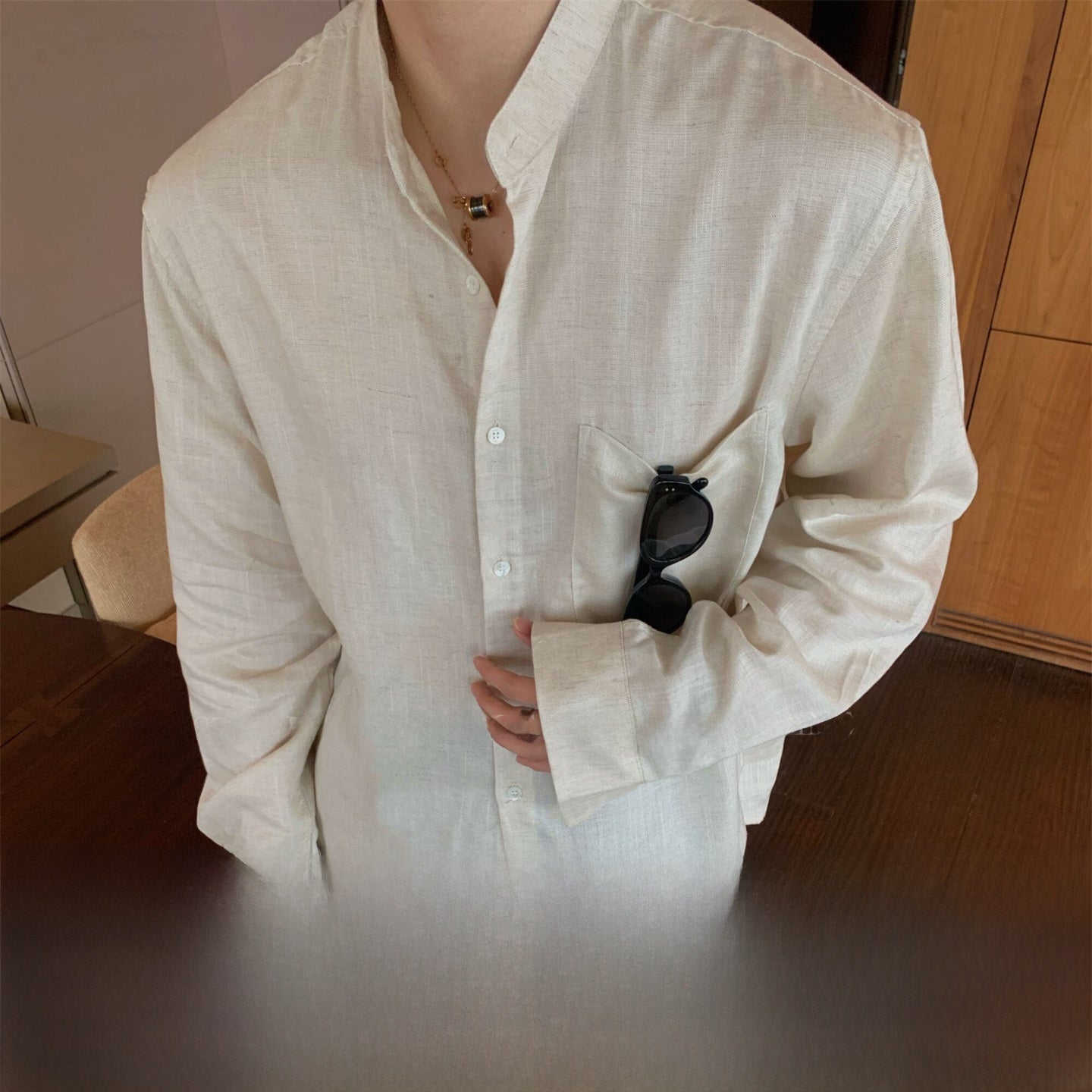 Men's Linen Long Sleeve Shirt