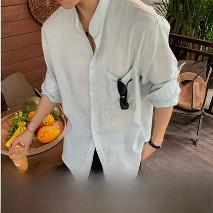 Men's Linen Long Sleeve Shirt