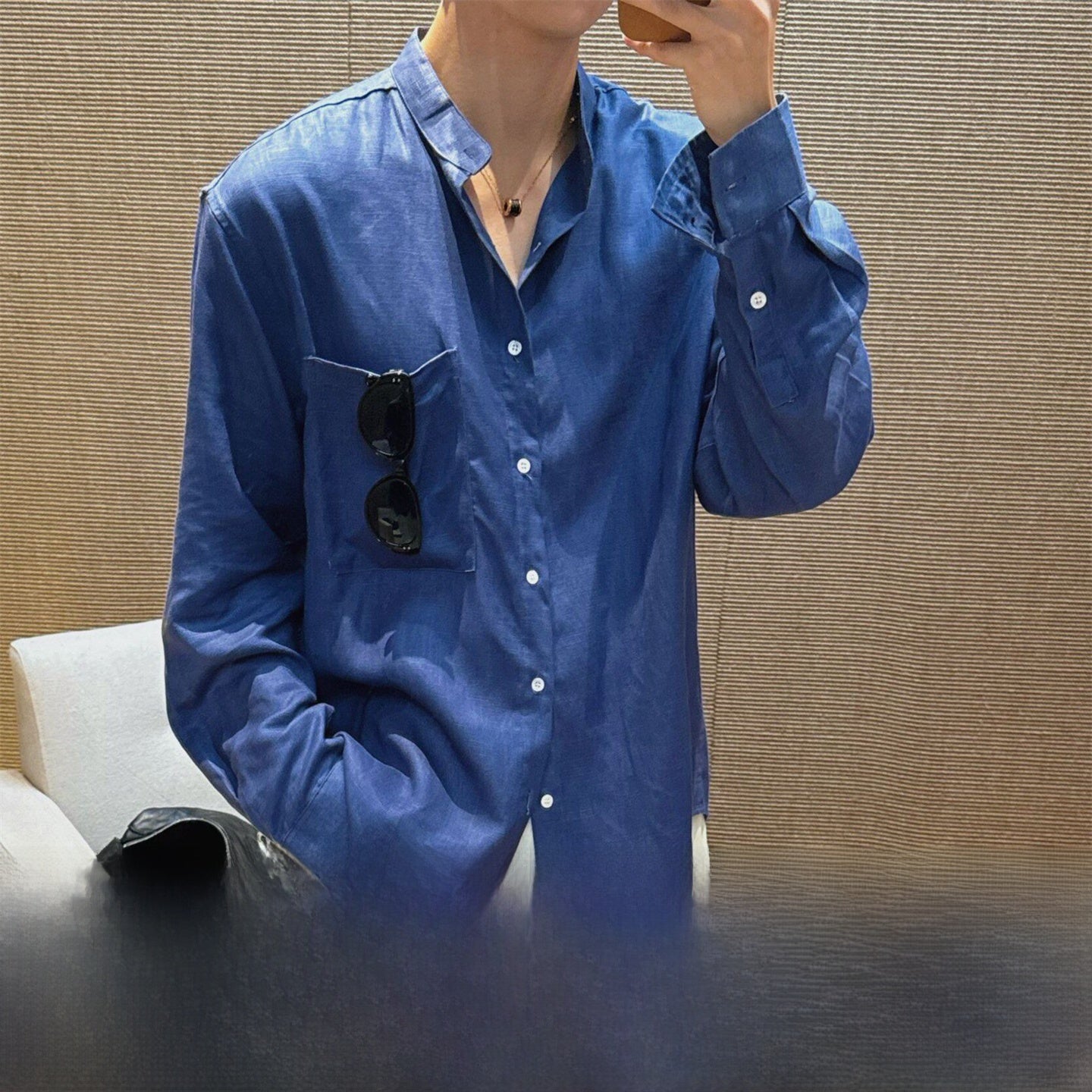Men's Linen Long Sleeve Shirt
