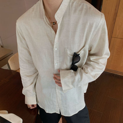 Men's Linen Long Sleeve Shirt