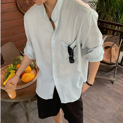 Men's Linen Long Sleeve Shirt