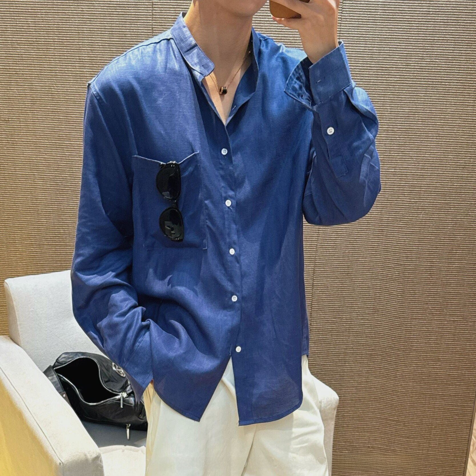 Men's Linen Long Sleeve Shirt