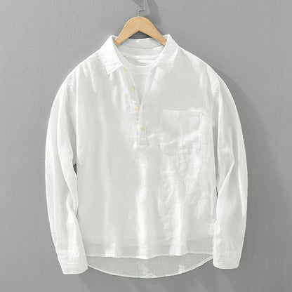 Men's Linen Pullover Shirt