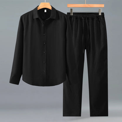 Men's Linen Shirt and Pants Set