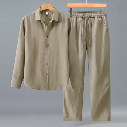 Men's Linen Shirt and Pants Set