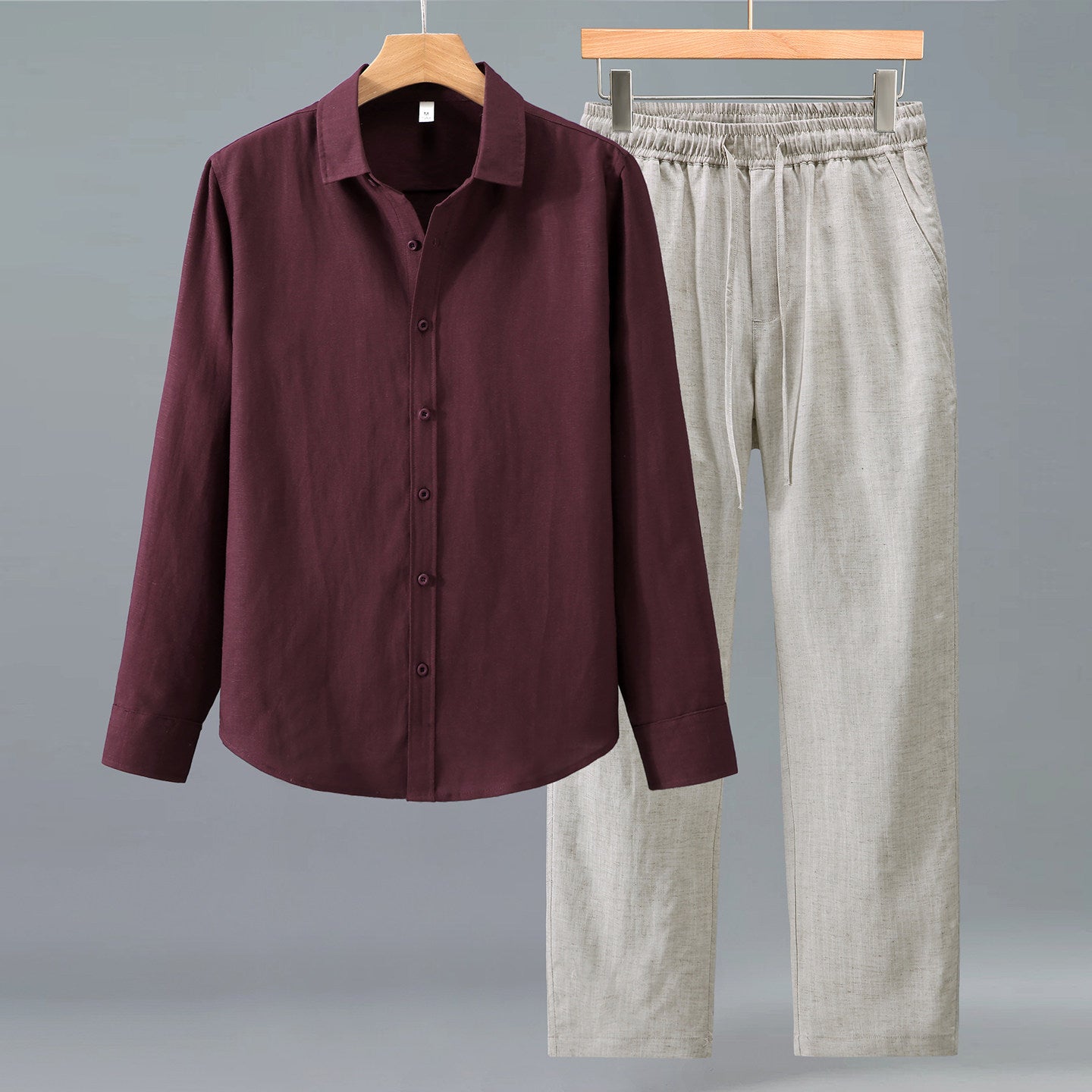 Men's Linen Shirt and Pants Set