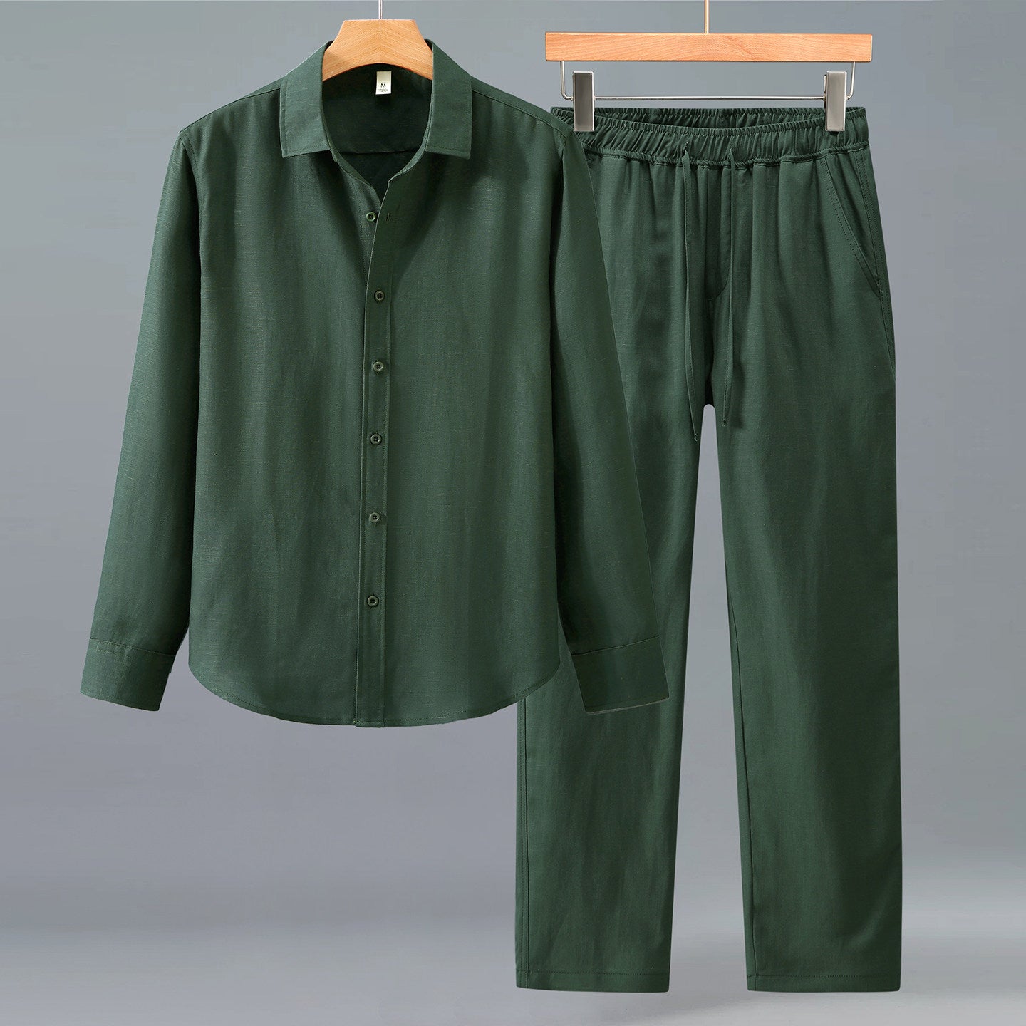 Men's Linen Shirt and Pants Set