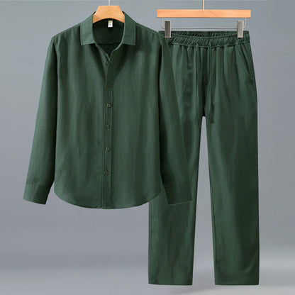 Men's Linen Shirt and Pants Set