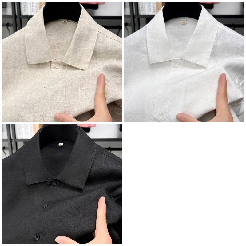 Men's Linen Short Sleeve Shirt