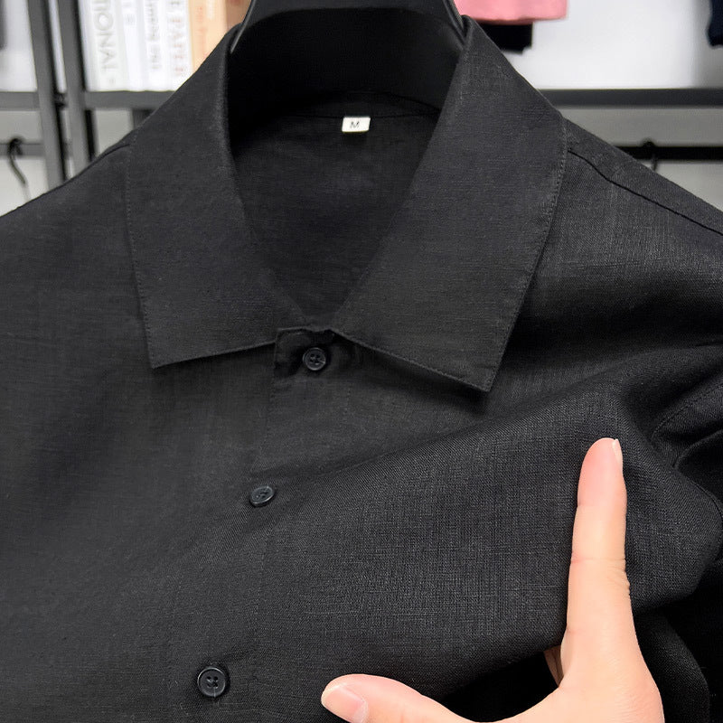 Men's Linen Short Sleeve Shirt