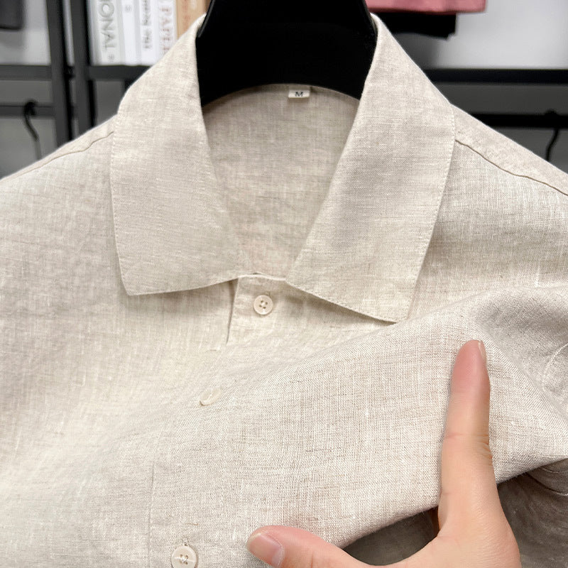 Men's Linen Short Sleeve Shirt
