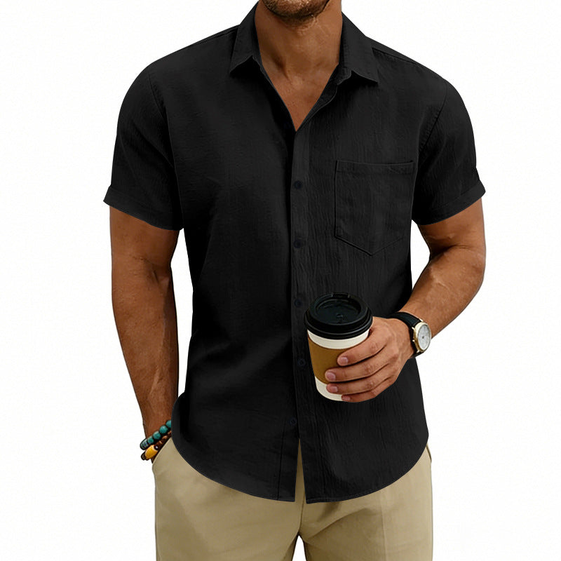 Men's Linen Short-Sleeved Shirts