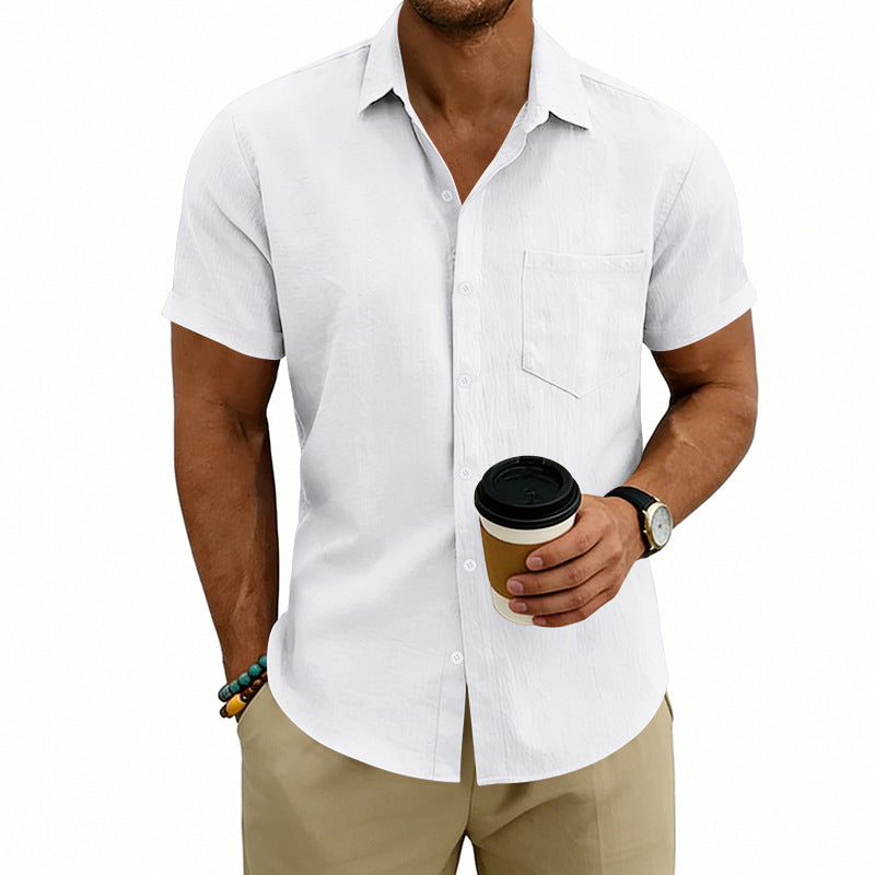 Men's Linen Short-Sleeved Shirts